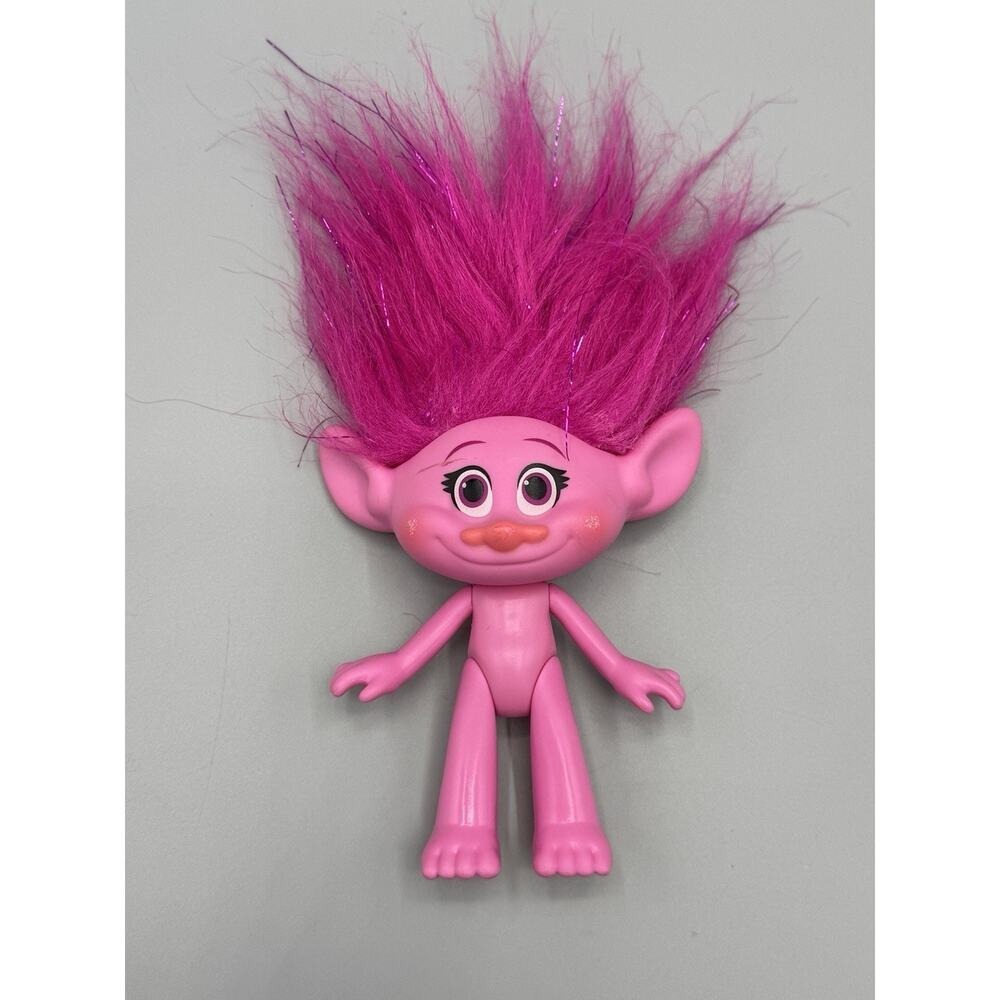 2015 Hasbro DWA Troll Pink Poppy Doll Nude 5 Inch Figure